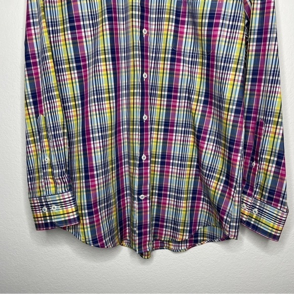 Peter Millar Multi Color Plaid Button Down Dress Shirt - Picture 4 of 8